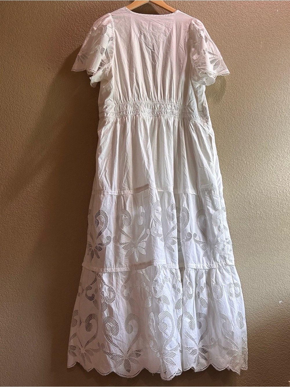 Anthropologie Somerset White Eyelet Maxi Dress 1X - Picture 6 of 11